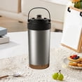 thumbnail image 1 of EGNMCR High Color Ceramic Liner Coffee Cup With Straw Portable Double Drink Insulation Cup For Men And Women And Students Ceramic Portable Double Drinking Mug, 1 of 6