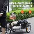 thumbnail image 2 of KFFKFF Bike Cargo Trailer, 100 lbs Load Capacity, Heavy-Duty Bicycle Wagon Cart, Foldable Compact Storage & Quick Release with Universal Hitch, 16" Wheels, 2 of 9