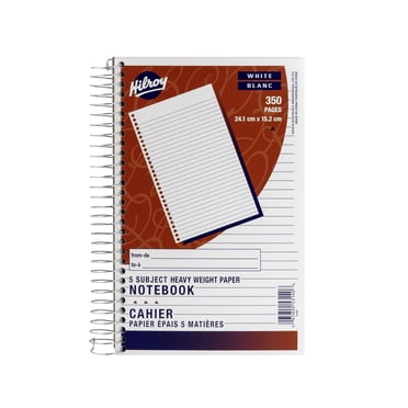 Hilroy Coil Notebook 5 Subject, 350 Page, 9-½ x 6