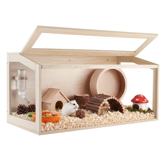 VEVOR Wooden Hamster Cage Habitat 40.1" Large Rodent Gerbil Small Animal House