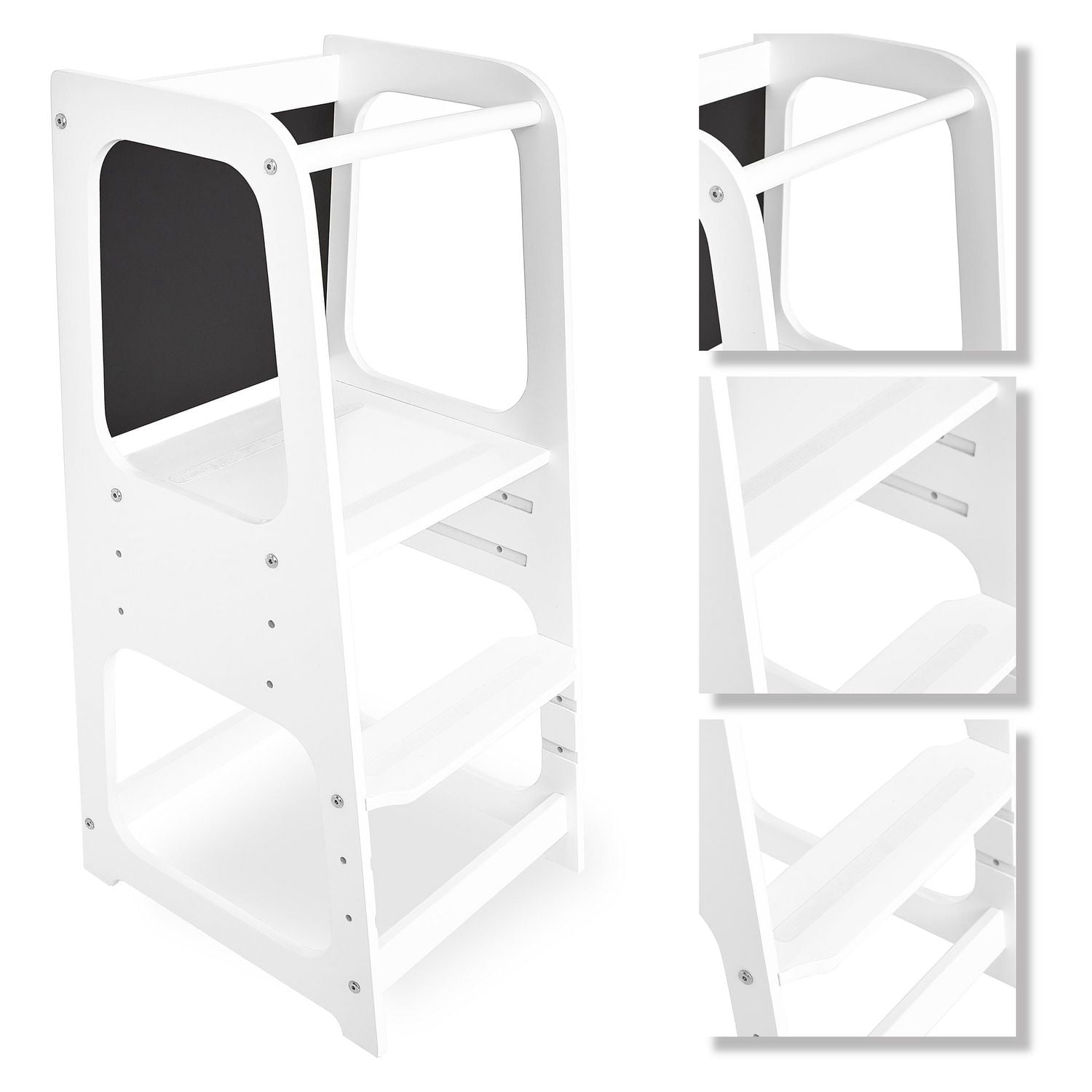 Dream On Me Explora Tower / Anti-slip Base / Multipurpose Kids Step Stool / 3 platform heights / Chalkable Black Board / Children’s Step Stool