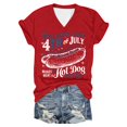 thumbnail image 1 of TSADFHJI Hauts pour Femmes Tendance 2024 Chic T-Shirt à Col Rond pour Femmes à Lettres Imprimées Manches Courtes Col Rond Haut TG Rouge, 1 of 3