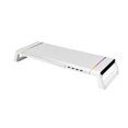 thumbnail image 3 of bedienty Support d'Ordinateur Support Surélevé Support d'Ordinateur Portable avec Tiroir de Rangement Support de Bureau avec 4 Ports USB Bureau Pliant Robuste Blanc, 3 of 6