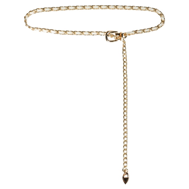 Unique Bargains Women's Rhinestone Sparkle Chain Plus Size Waist Belt