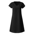 thumbnail image 4 of Babysbule Robes pour Femmes en Liquidation, Femmes Style d'Été Feminino Vestido T-shirt Coton Décontracté Grande Taille Robe pour Dames, 4 of 5