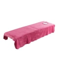thumbnail image 1 of veasfak Housse de Linge de Lit Cosmétique Massage Spa Drap de Table avec Trou 47x75 Pouces Roux Roux-120x190cm, 1 of 9