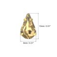 thumbnail image 2 of Unique Bargains 20Pack Teardrop Sew on Rhinestone - 13x8mm Glass Teardrop Crystal Rhinestones in Gold Prong Setting (Coffee), 2 of 7
