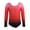 Red, variant on Greyghost Children Kids Girls Long Sleeve Leotards, Bright Color Patterned Gradient Ballet Practice Dance Wear Costumes, Athletic Gymnastics Bright Color Body Suits