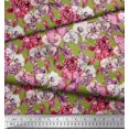 thumbnail image 2 of Soimoi Rayon Fabric Butterfly & Orchids Floral Print Fabric by The Yard 42 Inch Wide, 2 of 3
