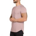 thumbnail image 2 of Dagugfen Hauts d'Entraînement pour Hommes Manches Courtes Col Rond Ajusté Confortable Couleur Unie Course Gym Hauts Athlétiques, 2 of 7