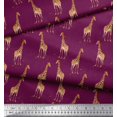 thumbnail image 2 of Soimoi Pink Rayon Fabric Dot & Giraffe Animal Fabric Prints by Yard 56 Inch Wide, 2 of 3