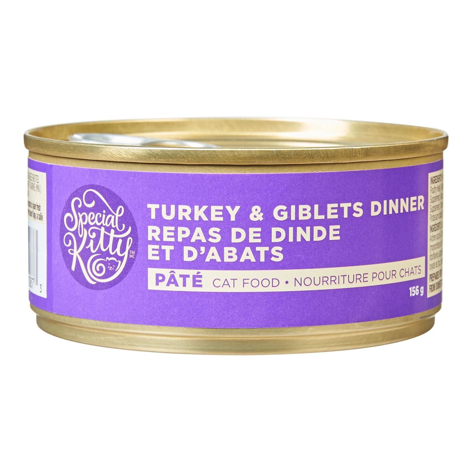 Special Kitty Turkey & Giblets Dinner Pate Wet Cat Food, 156 G Can
