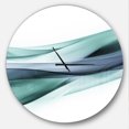 thumbnail image 1 of Designart « Lignes Fractales Gris Bleu » Horloge Murale Moderne, 1 of 6