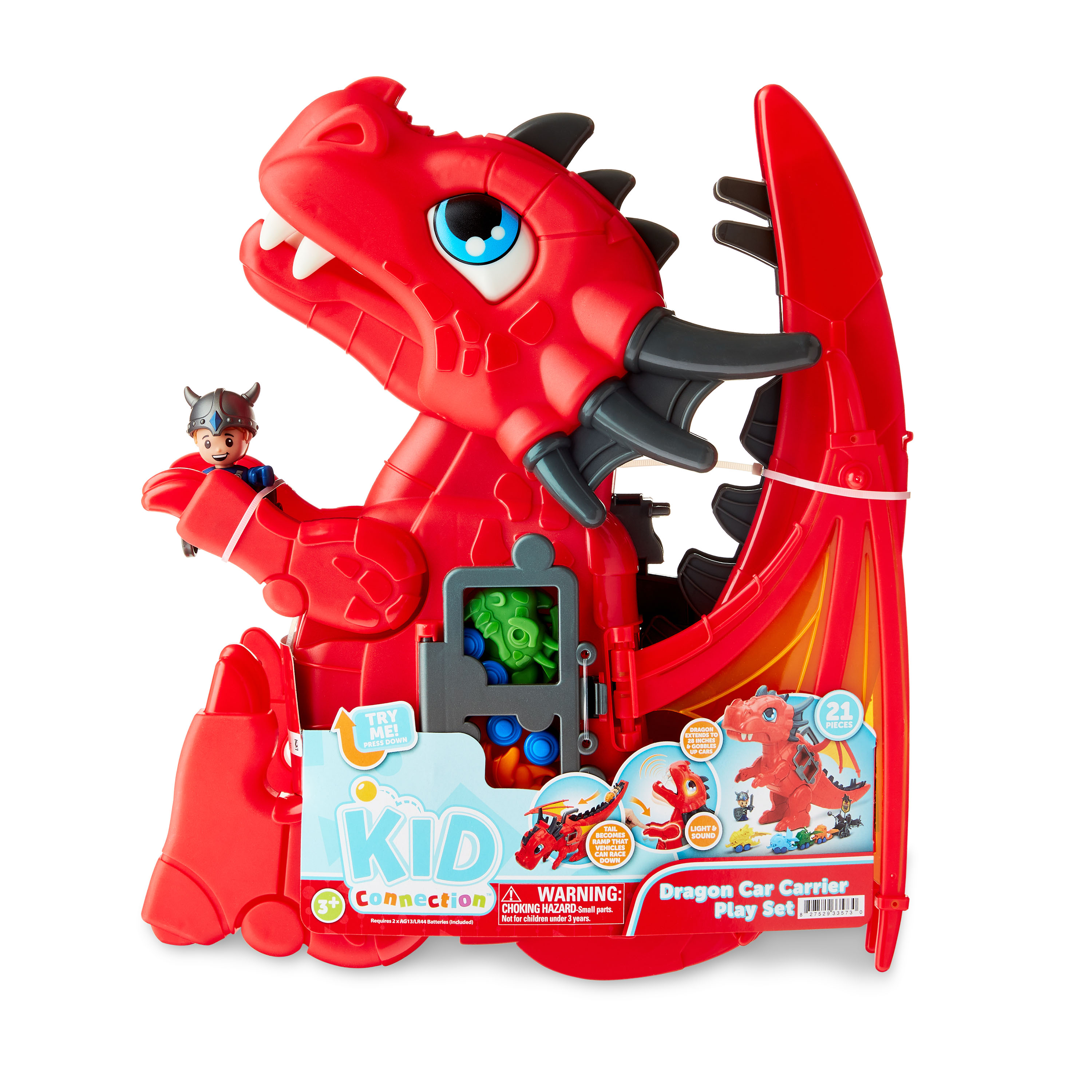 KID CONNECTION Voiture DRAGON Avec des effets lumineux et sonores, 21 pièces, jouet pour tout-petits
