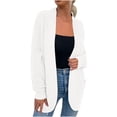 thumbnail image 2 of LOVZFMLL Cardigan for Women's Cardigan Color Coarse Knit Loose Oversized Knitwear, 2 of 6