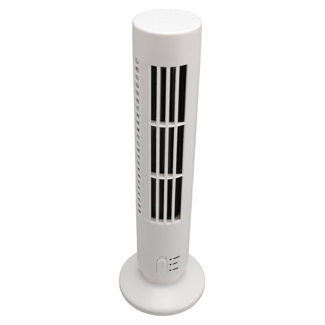 Basics Digital Tower Fan, Cooling Tower Fan, Quiet Floor Fan ABS USB Bladeless Quiet Portable Desk Fan with 2 Speeds for Home Bedroom Office