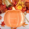 thumbnail image 4 of yulier 10 Pcs Thanksgiving Pumpkin Paper Plates, Thanksgiving Party Supplies Fall Disposable Plates 7 Inch, Pumpkin Shaped Dinner Plates Dessert Plates Tableware, 4 of 6