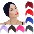 thumbnail image 2 of MesaSe Unisex Solid Color Hat Headwrap Twist Ruffle Caps Chemo Beanies Headwear Gift, 2 of 10