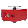 thumbnail image 3 of Mini Roue de Poterie, Structure Compacte 100-240V Roue de Poterie Antirouille Rouge Vitesse Réglable avec Bassin d'Eau pour Enseignement Scolaire Prise UK,US,EU,au, 3 of 7