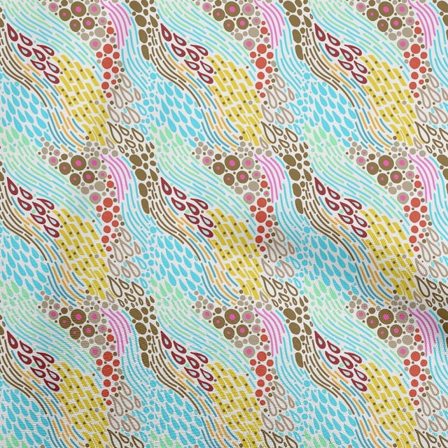 oneOone Viscose Jersey Yellow Fabric Abstract Geometric Sewing Material Print Fabric by The Yard 60 Inch Wide