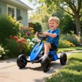 thumbnail image 2 of Qaba Kart à Pédales pour Enfants de 2 à 5 Ans avec Roues EVA Silencieuses, Bleu, 2 of 10
