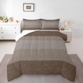 thumbnail image 2 of Erosebridal Brown Stripes Geometric Bedding Sets with Comforter, Chic Abstract Comforter Sets, Chic Dots Down Comforter, Breathable Room Decoration, 2pcs, 2 of 8