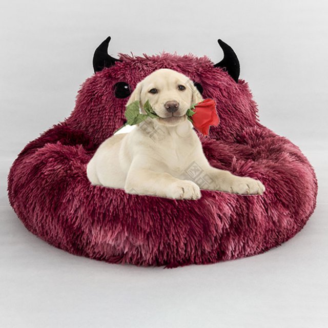 LSLJS Plush small mat creative and winter warm and dog house