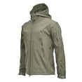 thumbnail image 1 of RXIRUCGD Man Solid Color Fleece Outdoor Jacket, Army Green, Size: S, 1 of 4