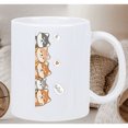 thumbnail image 4 of 1pc Whimsical Cat Ceramic Coffee Mug – Insulated & Reusable, Hand Wash Only – Cute Cartoon Cat Design with "Hello!" Speech Bubbles – Perfect Gift for Cat Lovers, White, 4 of 5