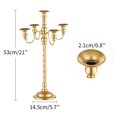 thumbnail image 4 of Nuptio Gold Candelabra for Wedding Decoration 5-Arms Floor Candlestick Holder 21", 4 of 5