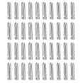 thumbnail image 1 of Unique Bargains 40Pack 4x20mm Metal Shoelace Tips Open Mouth Shoelace Repair Cords End Tips Silver, 1 of 6