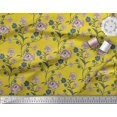thumbnail image 2 of Soimoi Tissu en Voile de Coton Feuilles & Roses Imprimé Floral 1 Yard 42 Pouces de Large, 2 of 3