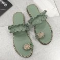 thumbnail image 2 of Sandales d'Été pour Femmes Sandales Ananas pour Dames Sandales de Plage à entre-Doigt Pantoufles Boho Décontractées Chaussures de Plage, 2 of 9
