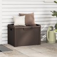 thumbnail image 1 of vidaXL Garden Storage Box Brown 125 L PP, 1 of 5