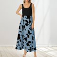 thumbnail image 2 of YFELWZ Womens Plus Size Spring Summer Print Elegant Dress Sky Blue M, 2 of 5