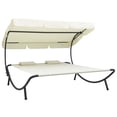 thumbnail image 2 of vidaXL Lit de Repos Double d'Extérieur pour Terrasse avec Auvent et Coussins, 2 of 6