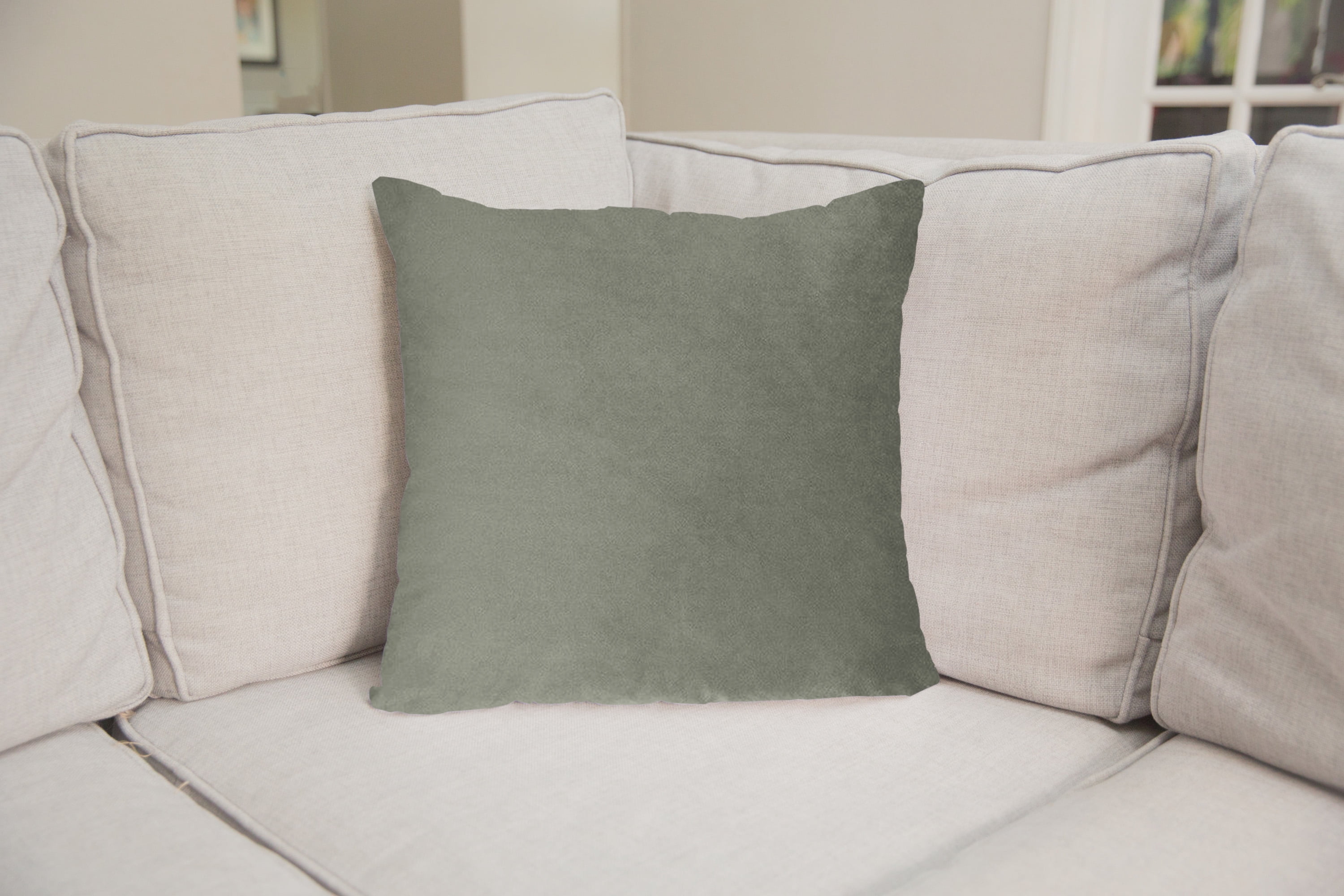 Mainstays Decorative Cushion Cover, Solid, 18x18 in, Core Grass, Green