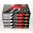 thumbnail image 1 of TDK D120 Mécanisme de Construction Rigide de Précision à Haut Rendement IEC I / Type I à Biais Normal Cassettes Audio - Lot de 5, 1 of 3