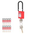 thumbnail image 4 of Lockout , Convenient Lockout Lock Impact Resistance Sturdy With 10pcs For Factories Construction Sites, Hospitals Red, 4 of 8