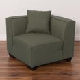 thumbnail image 3 of CorLiving Lida Greenish Grey Fabric Corner Wedge Sectional Seat, 3 of 5