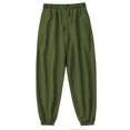 thumbnail image 3 of Lolmot Mens Pants, Mens Solid Color Pocket Drawstring Casual Youth Versatile Sports Oversized Pants, 3 of 6