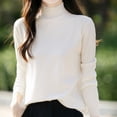 thumbnail image 4 of Cameland Pull Tricoté Mode Décontractée Col Rond Couleur Unie Base Ample pour Femmes, 4 of 6