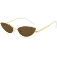 thumbnail image 2 of FEISEDY Fashion Designer Sunglasses Retro Small Petals Shape Arc Temple Design B2298, 2 of 6