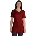 thumbnail image 1 of Inkmeso Plain Basic Tshirt Long Length Tee Short Sleeve Workout Top For Women, 1 of 9