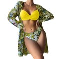 thumbnail image 1 of Birdeem Womens Sexy Printed Bikini Three-Piece Split Swimsuit Suit, 1 of 1