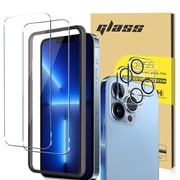 [2+2Pack] for iPhone 15 Screen Protector and Camera Lens Protector, 9H Tempered Glass Film, Anti-Scratch, Case Friendly, Easy Installation, Bubble Free