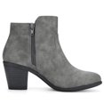 thumbnail image 3 of Unique Bargains Women's Round Toe Stacked Block Heel Zipper Ankle Boots, 3 of 6