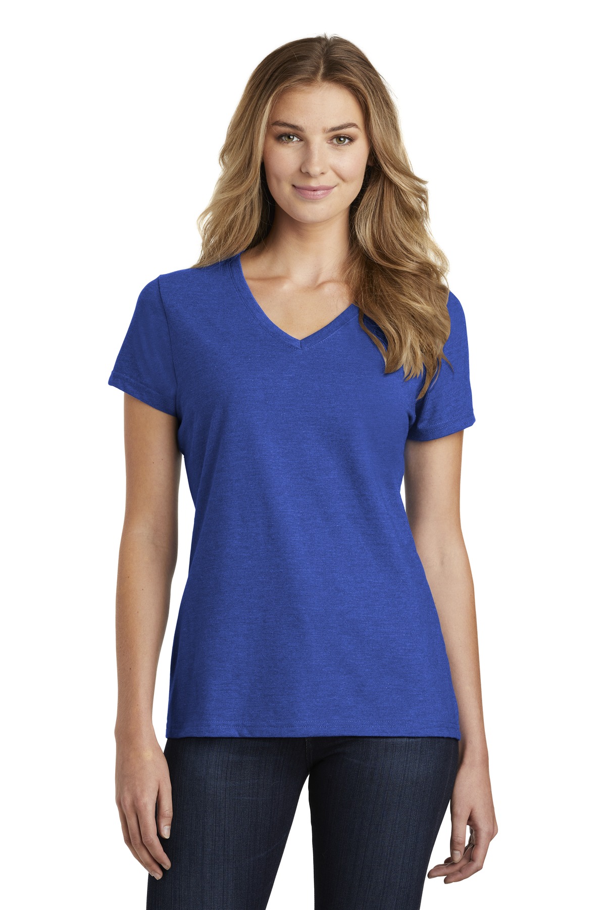 Port & Company Lot de 3 T-Shirts Col en V pour Femmes, Multipack (Taille TP - 4TG)