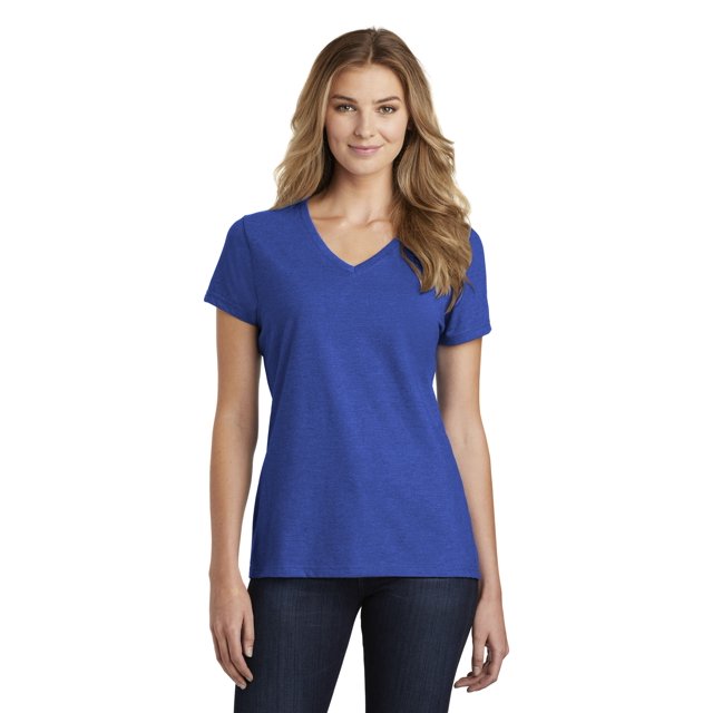 Port & Company Lot de 3 T-Shirts Col en V pour Femmes, Multipack (Taille TP - 4TG)