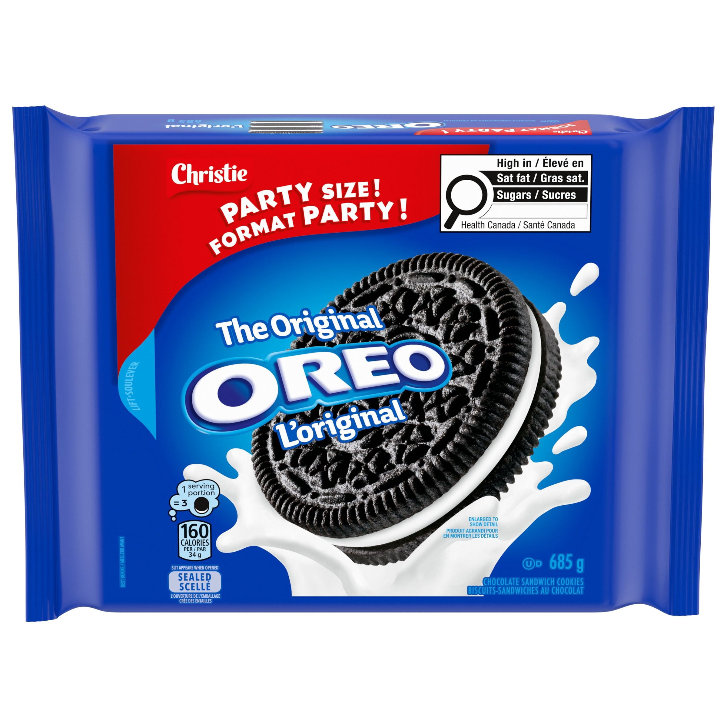 OREO, Biscuits Sandwich au Chocolat Original, TAILLE FÊTE